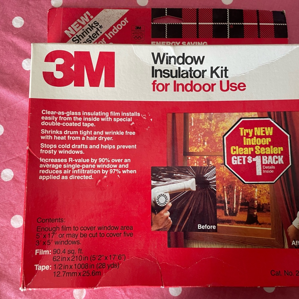 NIB 3M Window Insulator Kit For Indoor Use
